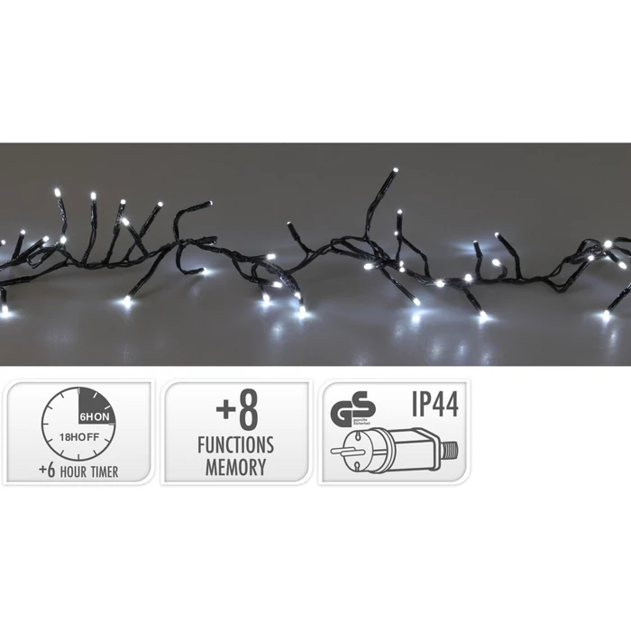 768 LED-es fényfüzér kültéri/beltéri extra sűrű, időzítővel- Hidegfehér