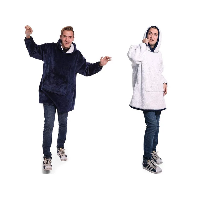 Plüss ujjas takaró kék