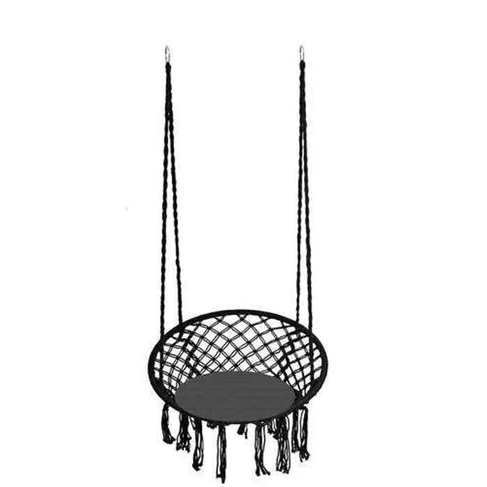 Függőszék, függőhinta 150kg-os teherbítással (fekete)