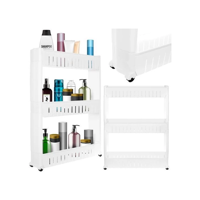 Mobil konyhai polc kerekeken - fehér