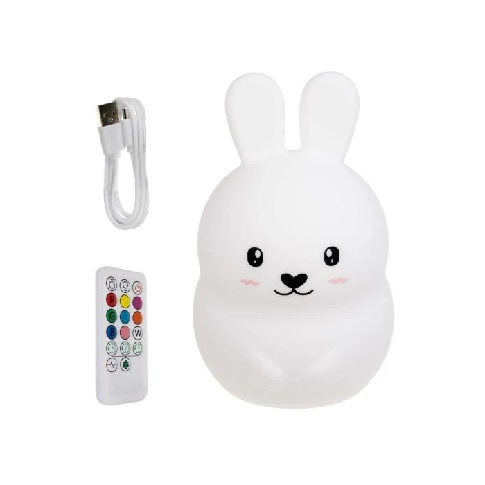 RGB éjjeli lámpa távirányítóval (nyuszi)