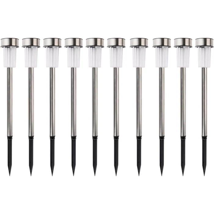 Articasa Napelemes színes inox kerti lámpa szett 10 db