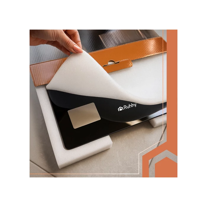 LCD analitikus fürdőszobamérleg - fekete