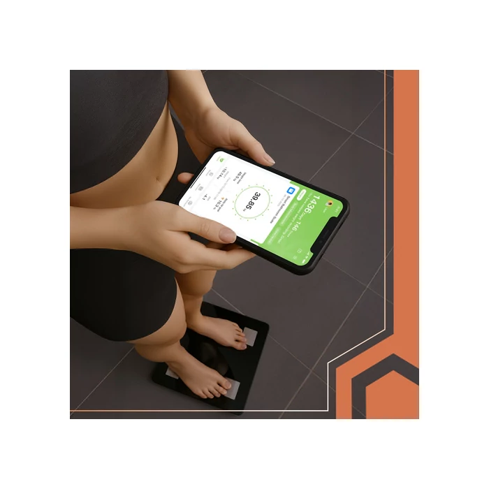 LCD analitikus fürdőszobamérleg - fekete