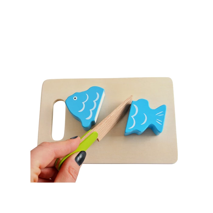 Fából készült darabolható zöldségek