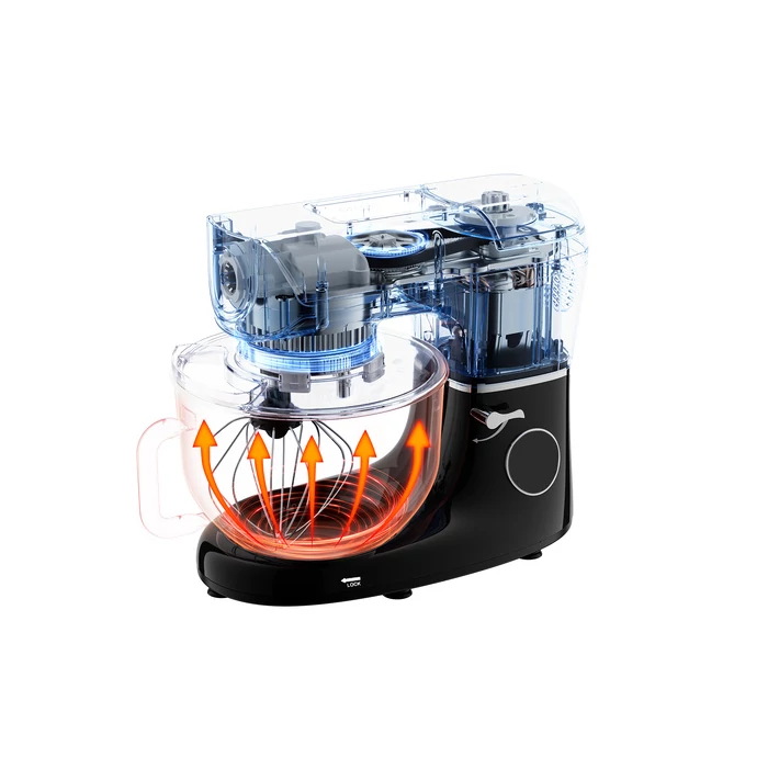 Konyhai robotgép fűtött tállal és mérleggel