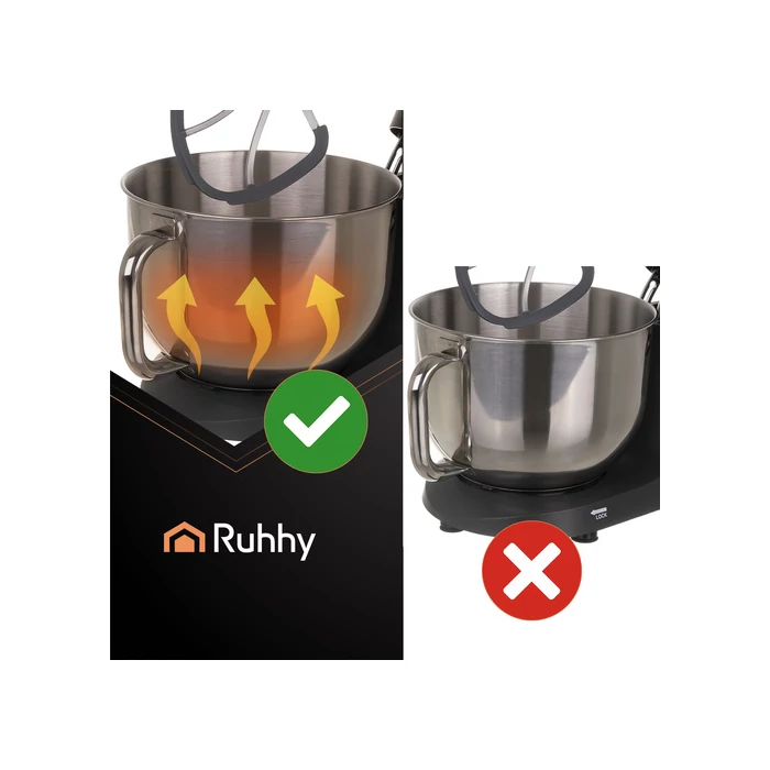 Konyhai robotgép fűtött tállal és mérleggel