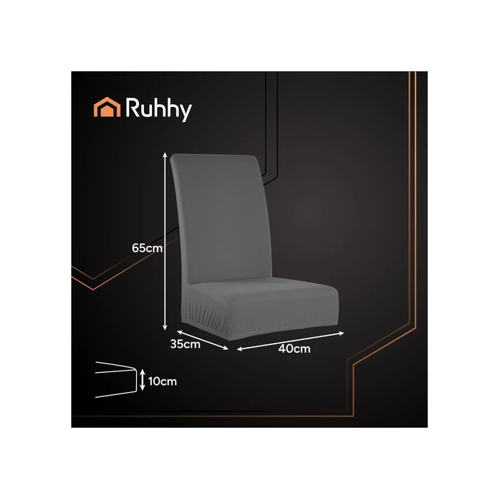 Ruhhy Székhuzat - 6 db sötétszürke 