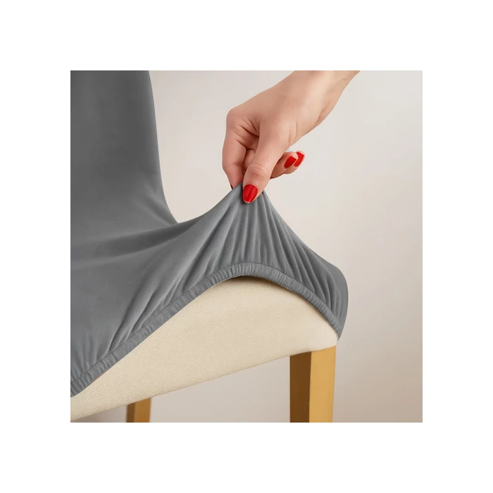 Ruhhy Székhuzat - 6 db sötétszürke 