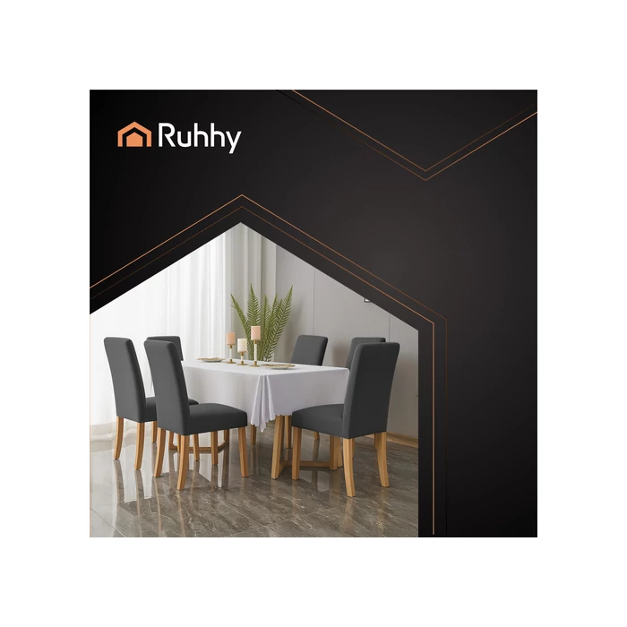 Ruhhy Székhuzat - 6 db sötétszürke 