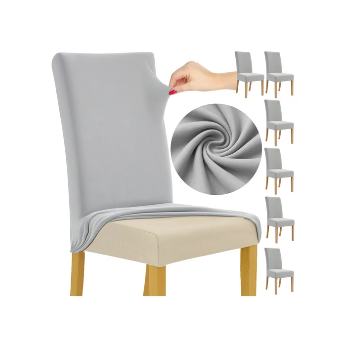 Ruhhy Székhuzat - 6 db világosszürke