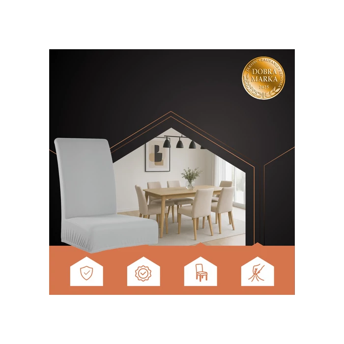 Ruhhy Székhuzat - 6 db világosszürke