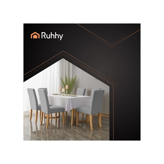 Ruhhy Székhuzat - 6 db világosszürke