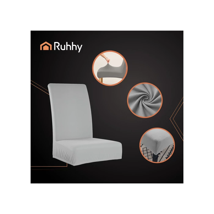 Ruhhy Székhuzat - 6 db világosszürke