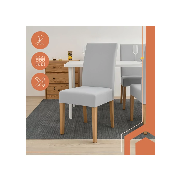 Ruhhy Székhuzat - 6 db világosszürke