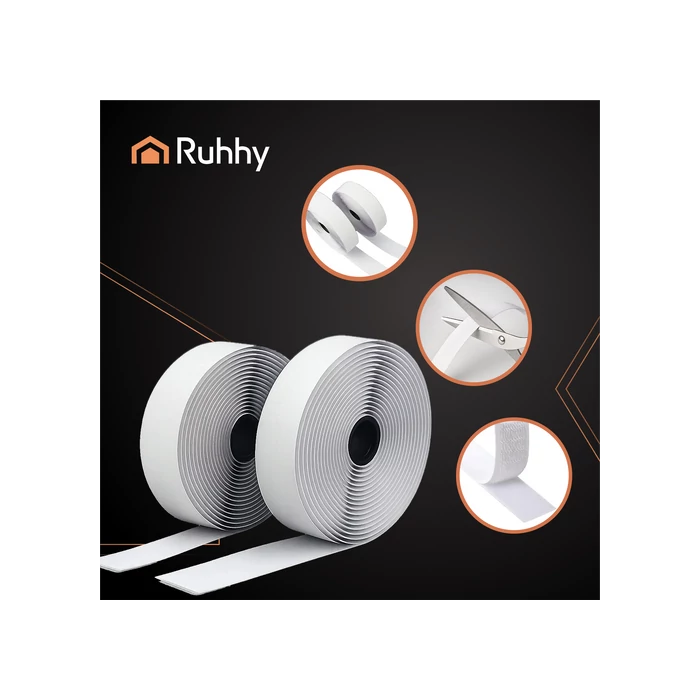 Öntapadó tépőzár szalag 5mx2,5cm fehér