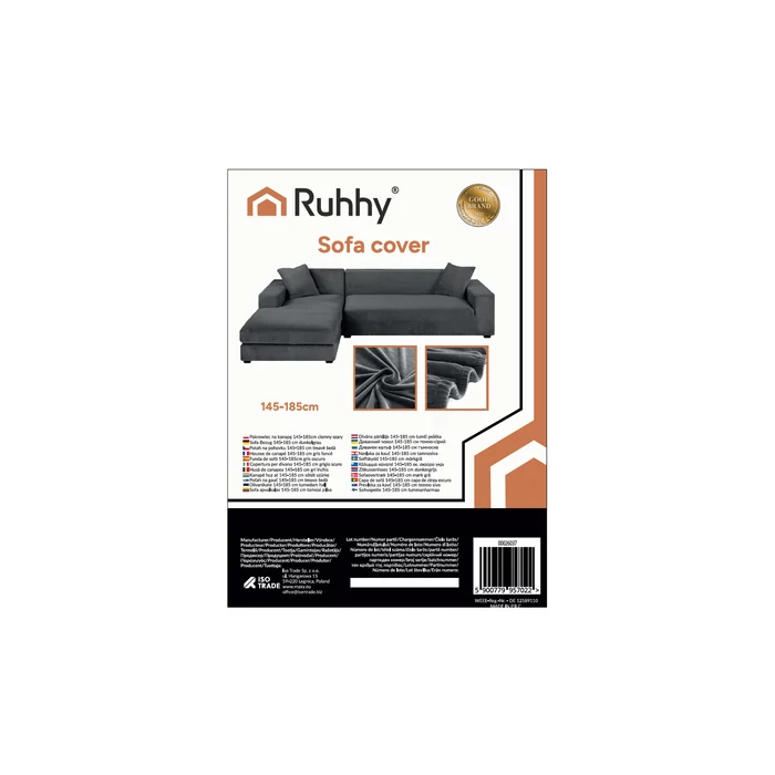 Kanapéhuzat 145-185cm sötétszürke