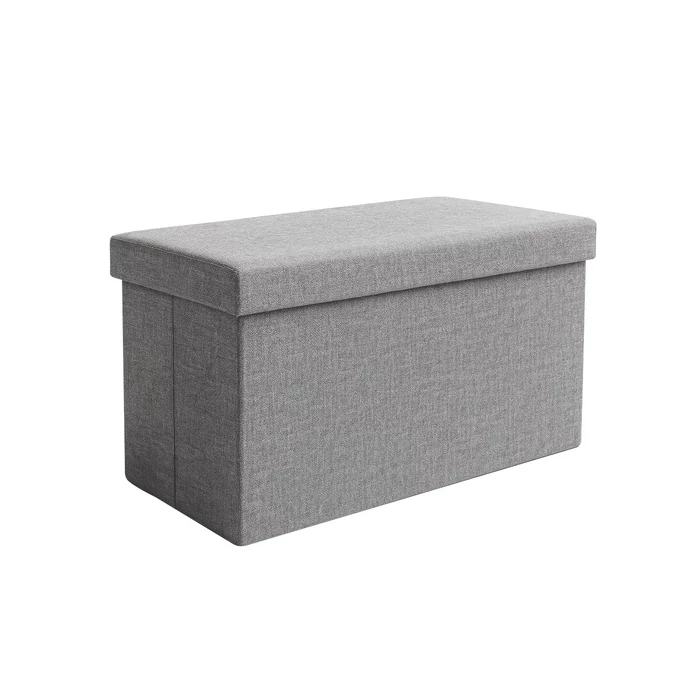 Puff tárolóval - szürke 76x38x38cm 