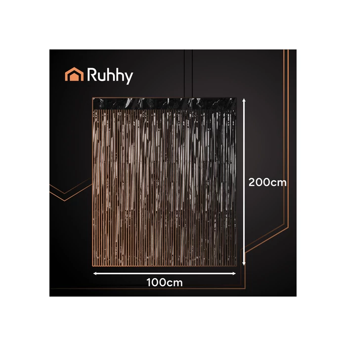Dekoratív függöny 2x1m fekete