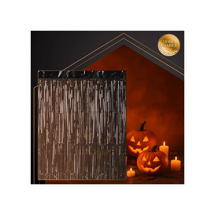 Dekoratív függöny 2x1m fekete