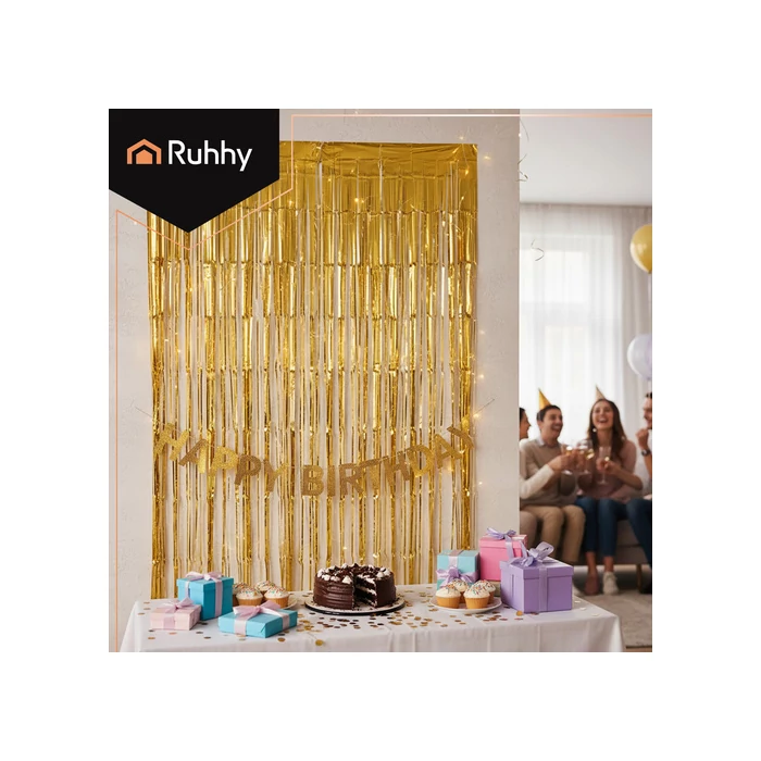 Dekoratív függöny 2x1m arany