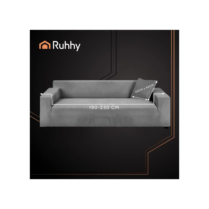 Kanapéhuzat 190-230cm sötétszürke