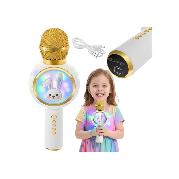 Vezeték Nélküli Karaoke Mikrofon - Fehér