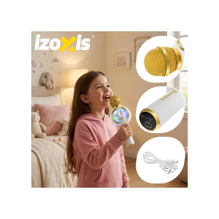 Vezeték Nélküli Karaoke Mikrofon - Fehér