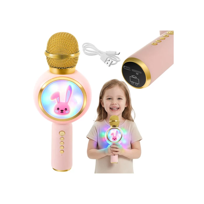 Vezeték Nélküli Karaoke Mikrofon - Rózsaszín