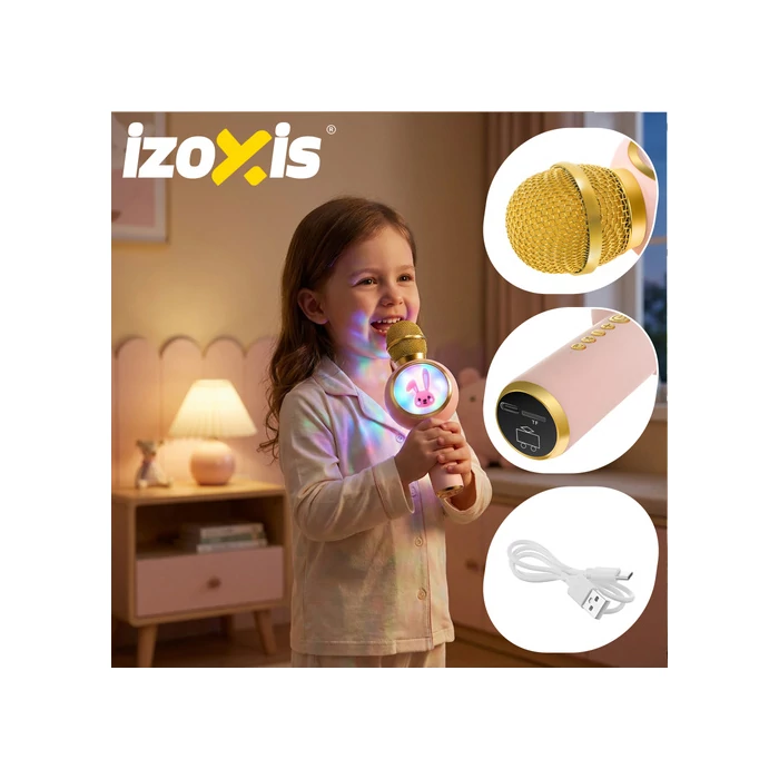 Vezeték Nélküli Karaoke Mikrofon - Rózsaszín