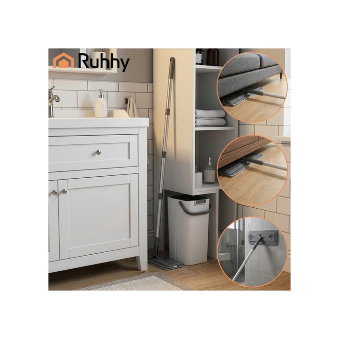 Kétkamrás felmosó szett 8,5 L vödörrel és mopfejekkel