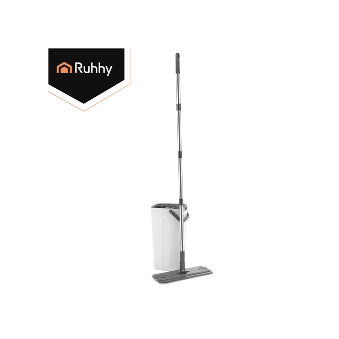 Kétkamrás felmosó szett 8,5 L vödörrel és mopfejekkel