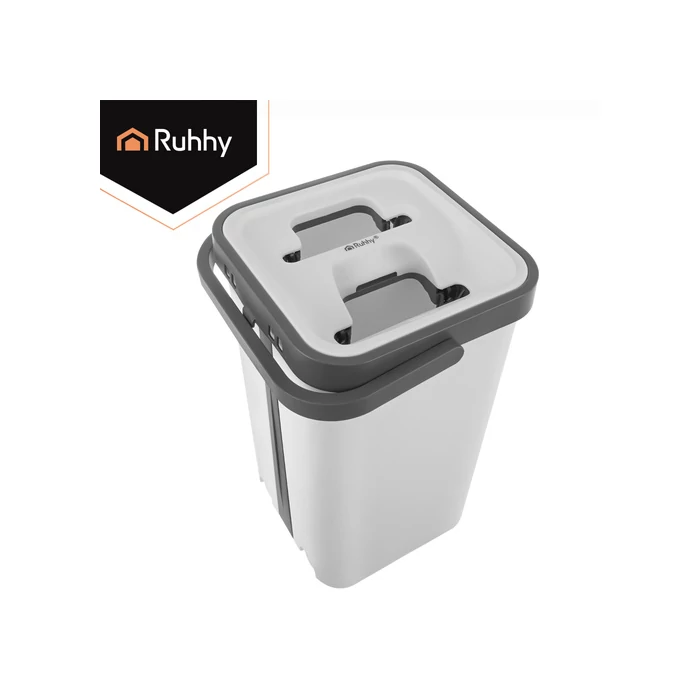 Kétkamrás felmosó szett 11 L vödörrel és mopfejekkel