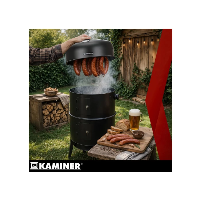 Kerti grillsütő-füstölő 44x80x42cm