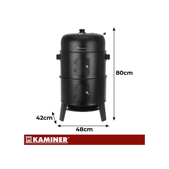 Kerti grillsütő-füstölő 44x80x42cm