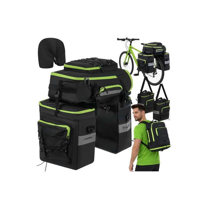 65L-es 3 az 1-ben vízálló kerékpártáska