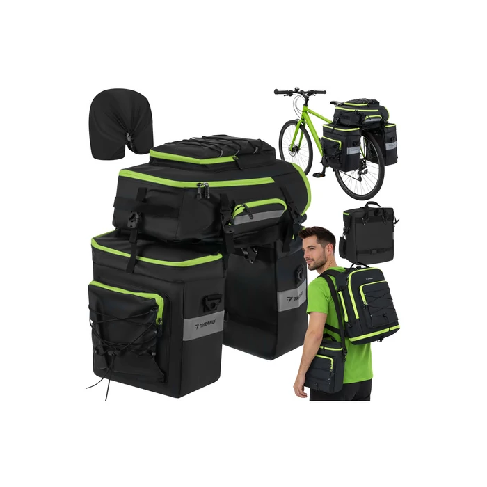 65L-es 3 az 1-ben vízálló kerékpártáska