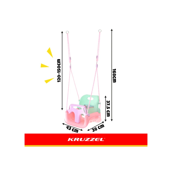 3 az 1-ben pasztell színű gyerekhinta