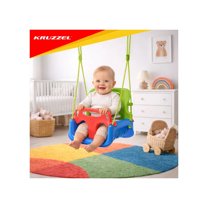 Színes 3 az 1-ben gyerekhinta