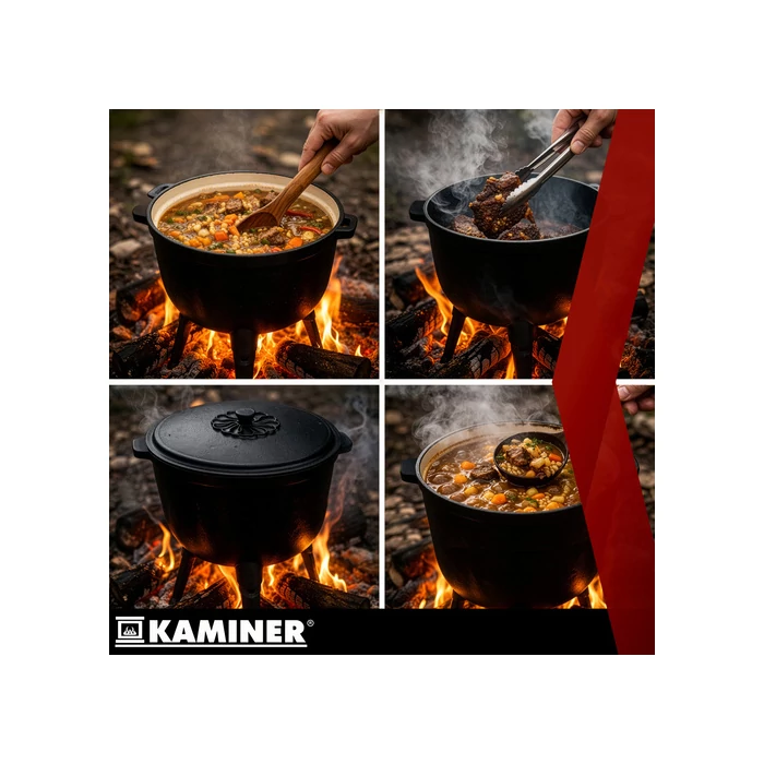 Zománcozott öntöttvas bogrács 8 L