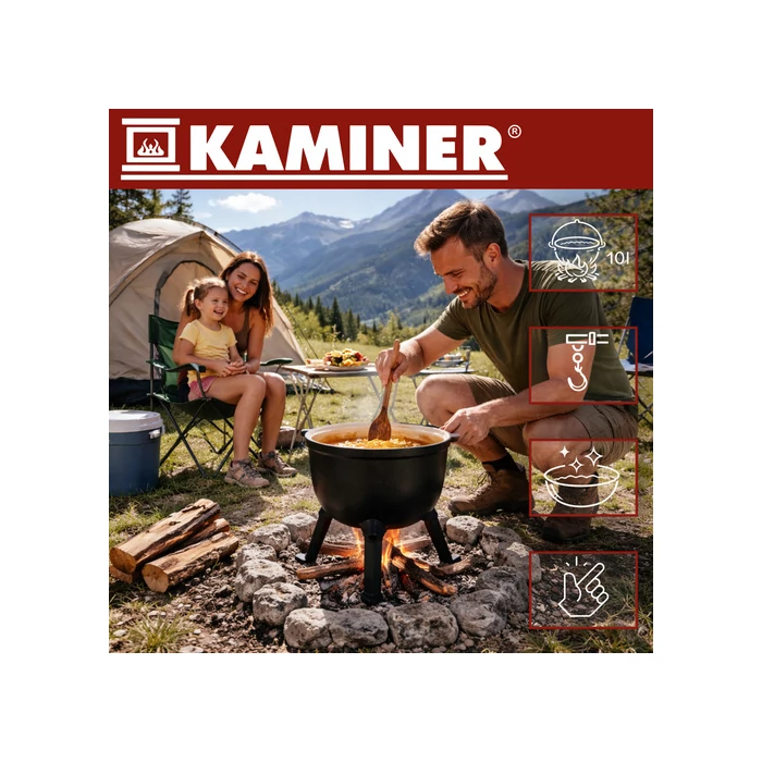 Zománcozott öntöttvas bogrács 10L