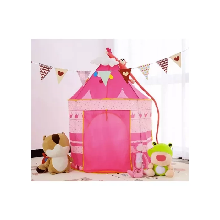 Rózsaszín gyerek kastélysátor