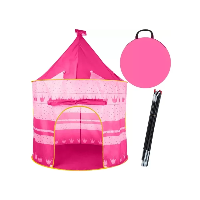 Rózsaszín gyerek kastélysátor