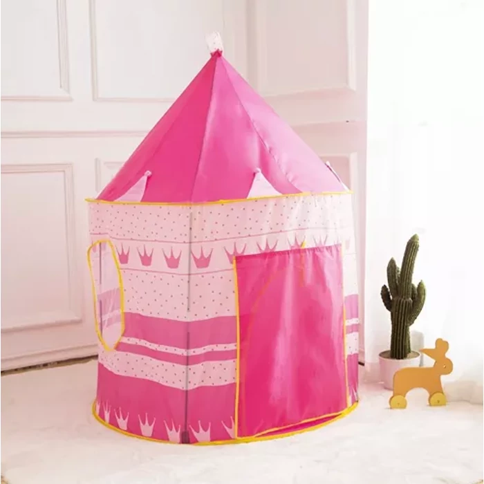 Rózsaszín gyerek kastélysátor