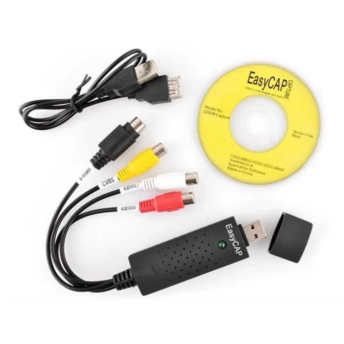 Easier cap VHS átmásoló, USB videó digitalizáló adapter