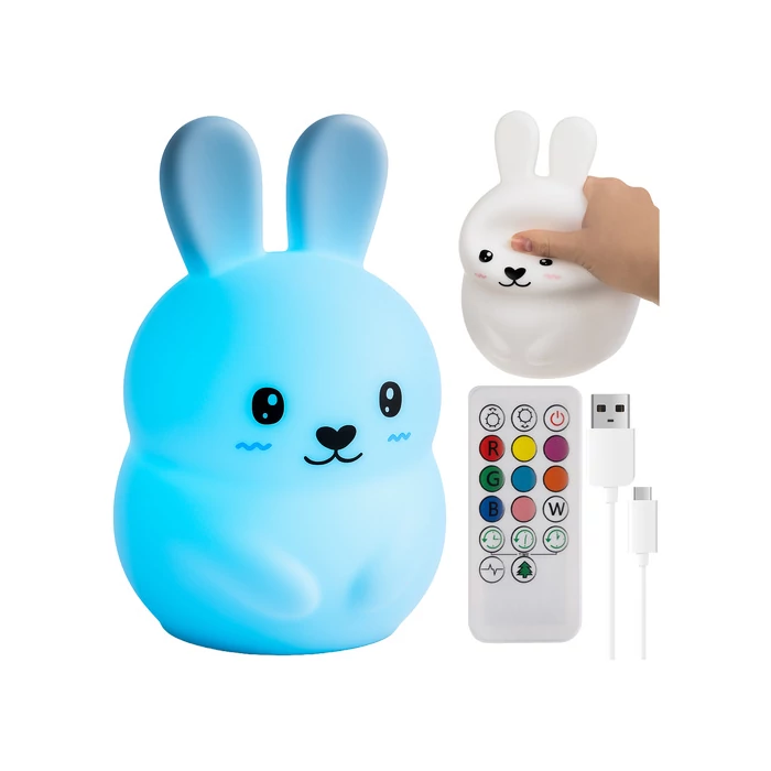 RGB éjjeli lámpa távirányítóval - nyúl