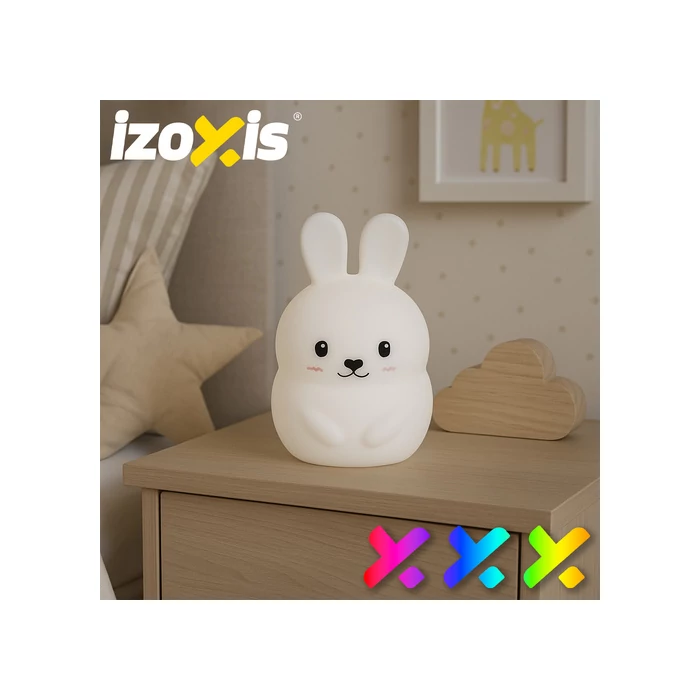 RGB éjjeli lámpa távirányítóval - nyúl