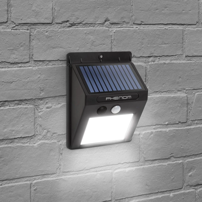 Mozgásérzékelős szolár reflektor (fali, COB LED)