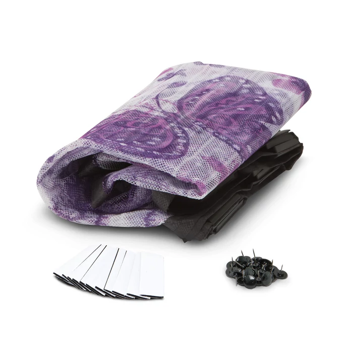 Mágneses szúnyogháló függöny ajtóra (100 x 210 cm, Lila pillangós)