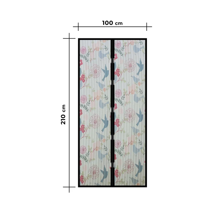 Mágneses szúnyogháló függöny ajtóra (100 x 210 cm, madár mintás)
